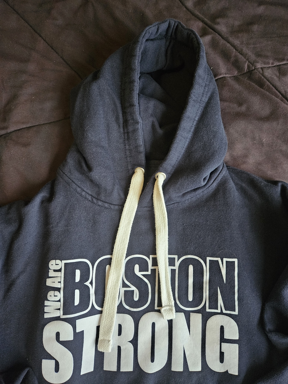 Women's Navy & White 'Boston Strong' Hoodie Sweatshirt